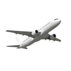 Commercial Airplane Flying on Black Background Airline Transportation Travel and Business Air Transport Aircraft In Flight Passenger Plane