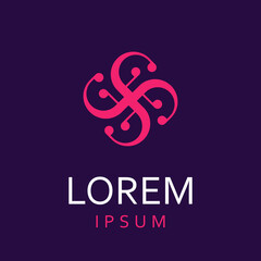 Geometric abstract logos design, illustration