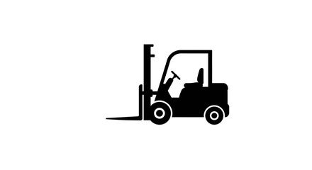 Fototapeta premium Forklift truck and loader vehicle illustration on white background