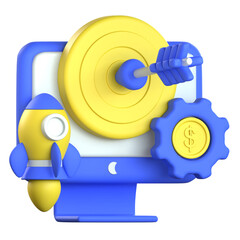 Company mission statement 3D Icon colorful style