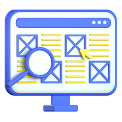 Prototype sketch 3D Icon colorful style