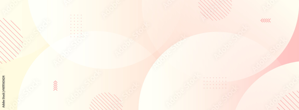 Aufkleber abstract banner background with soft pastel pink circles and modern geometric patterns. minimalist d