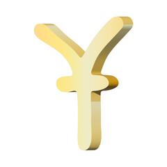 Obraz premium 3d chinese yuan currency symbol. Single element for design