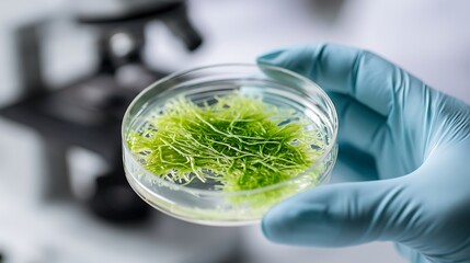 Microbial Spore Petri Dish in Lab