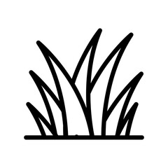 Grass icon thin single monoline