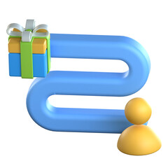 Product roadmap 3D Icon colorful style