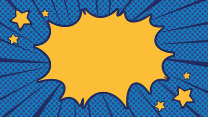 Comic Pop art style background with bubble speech copy space in center. Funky teenager style for promotion material background 