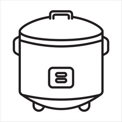 Rice cooker icon outline vector