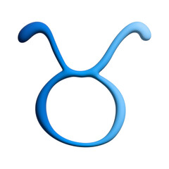 3d taurus zodiac sign Astrology clipart Element for design