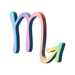 3d scorpio zodiac sign Astrology clipart Element for design