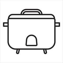 Rice cooker icon outline vector