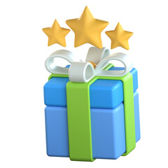 Product rating stars 3D Icon colorful style