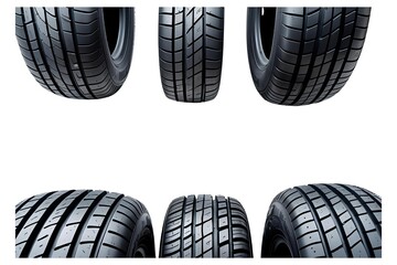 car tire isolated on transparent background