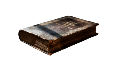 Vintage book resting on a wooden surface with soft light and shadow play