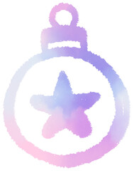 Christmas ball ornament pastel watercolor style
