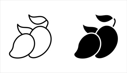 fruits icon set, vector illustration on white background.
