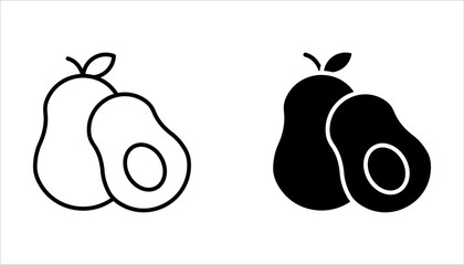 fruits icon set, vector illustration on white background.