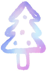 Christmas tree watercolor paint