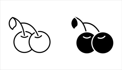 fruits icon set, vector illustration on white background.