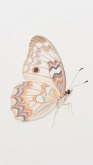 Illustration of a Butterfly with Intricate Wing Patterns
