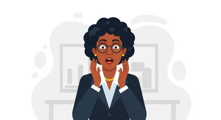 Surprised businesswoman, perfect for websites, presentations, or marketing materials.
