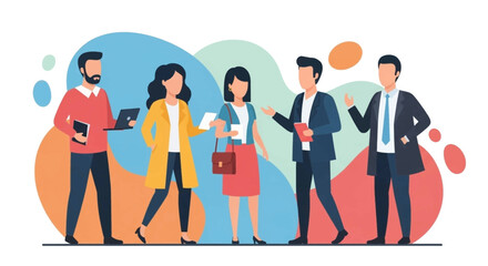 Diverse business team collaborating, perfect for website banners, presentations, or brochures.