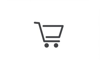 Shopping Cart Icon: Minimalist Design for E-commerce