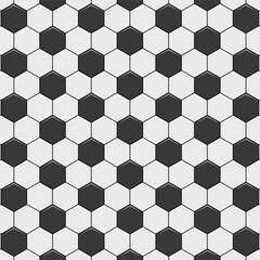 Football seamless pattern. Ball texture background. Flat style. Repeating ball pattern. Soccer ball pattern.  Vector illustration. 