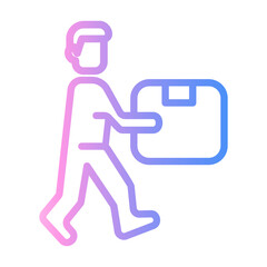 Obraz premium courier Line Gradient Icon