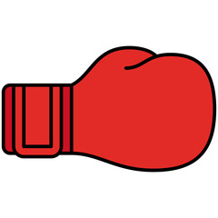boxing gloves or punch for fighter in combat and martial art filled outline icon