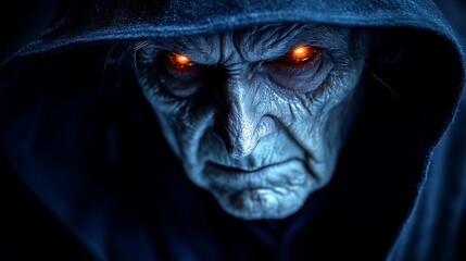 Obraz premium Close-up portrait of a sinister figure.