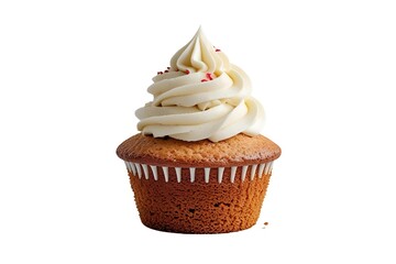 chocolate cupcake on transparent  background
