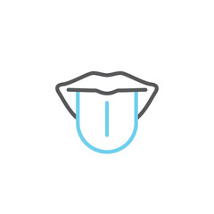 シンプル　イラスト　舌のイメージ アイコン
