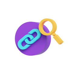 3D Render: Link Building SEO Concept