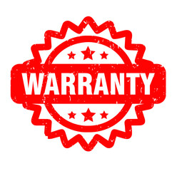 Red Grunge Warranty Stamp: Guaranteed Quality