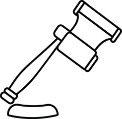 vector illustration of a hammer and gavel