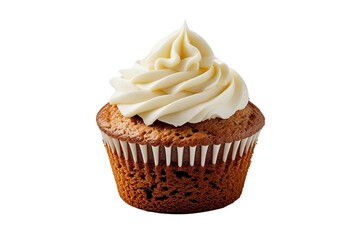 chocolate cupcake on transparent  background