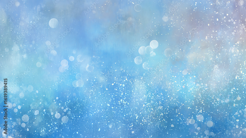 Poster a serene blue abstract background featuring soft bokeh lights, perfect for design projects or digita