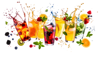 PNG Dynamic flavors collide visually, element set on hitet background 