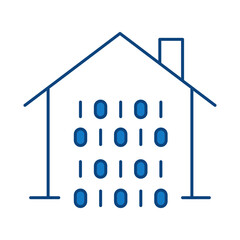 Smart Home Blue Line Editable Stroke Icon. Secure, Technology, IoT, Voice Assistant, Controller UI Icon in a Flat Design. Outline Icons Vector Illustration.