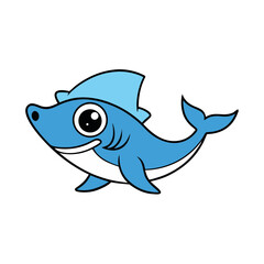 Cartoon Thresher Shark Vector Illustration Wearing a Pirate Hat