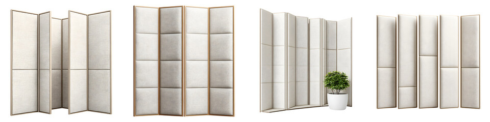 Modern Acoustic Panel Room Dividers - Interior Design, Beige Neutral Tone