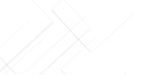 Abstract white background design with layers of textured white transparent material in triangle and squares shapes. White color technology concept geometric line vector white light grey background.	
