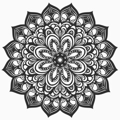 solid black mandala