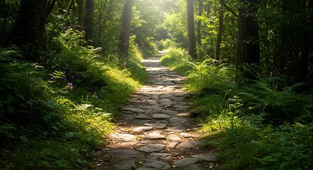 Obraz premium Sunlit Stone Path