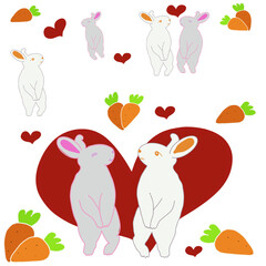 set of funny animals