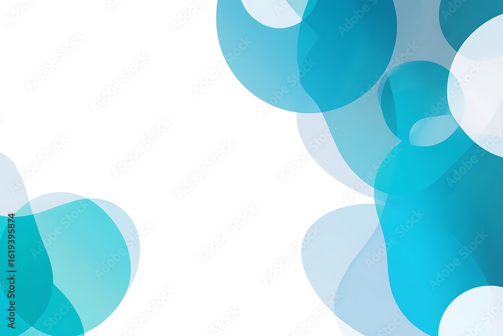Poster abstract blue bubbles background design with a modern and clean aesthetic for various digital applic