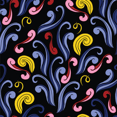 Abstract Decorative Pattern Featuring Swirling Elements. Perfect for design projects, backgrounds, or artistic creations