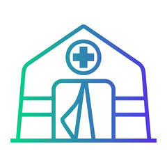 emergency unit Line Gradient Icon