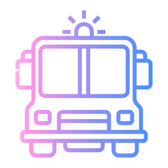 emergency unit Line Gradient Icon